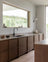 Minimalist timber kitchen with dark oak cabinetry