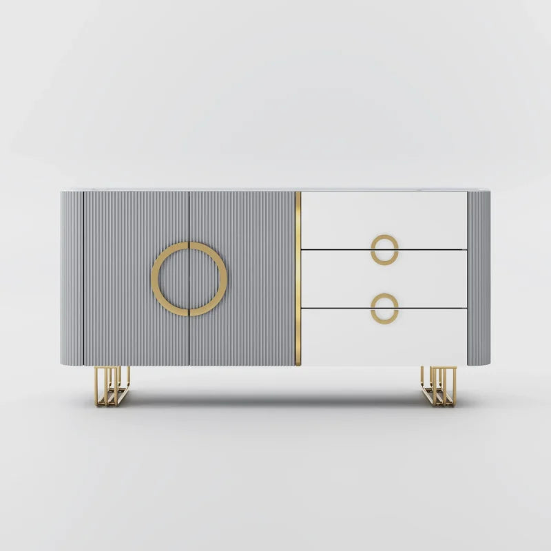 Silver Credenza Sideboard Buffet