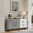 Silver Credenza Sideboard Buffet