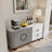 Silver Credenza Sideboard Buffet