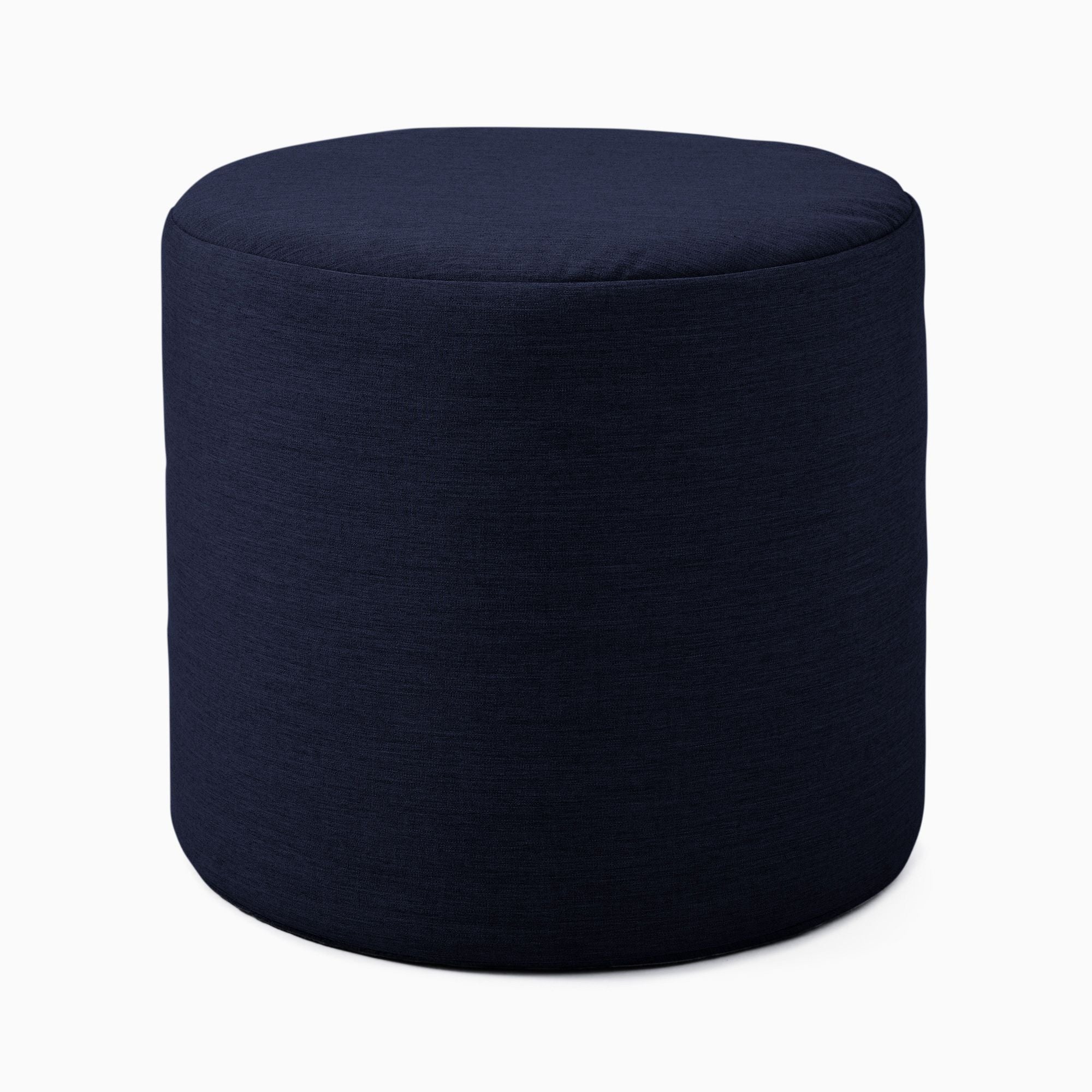 Canvas Round Pouf