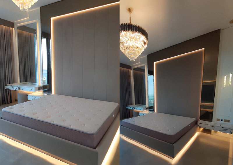 Luxury Bedroom Interior – Custom Bed & Lighting Design