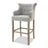 New Upholstered Barstool with Matte Light Wooden Legs