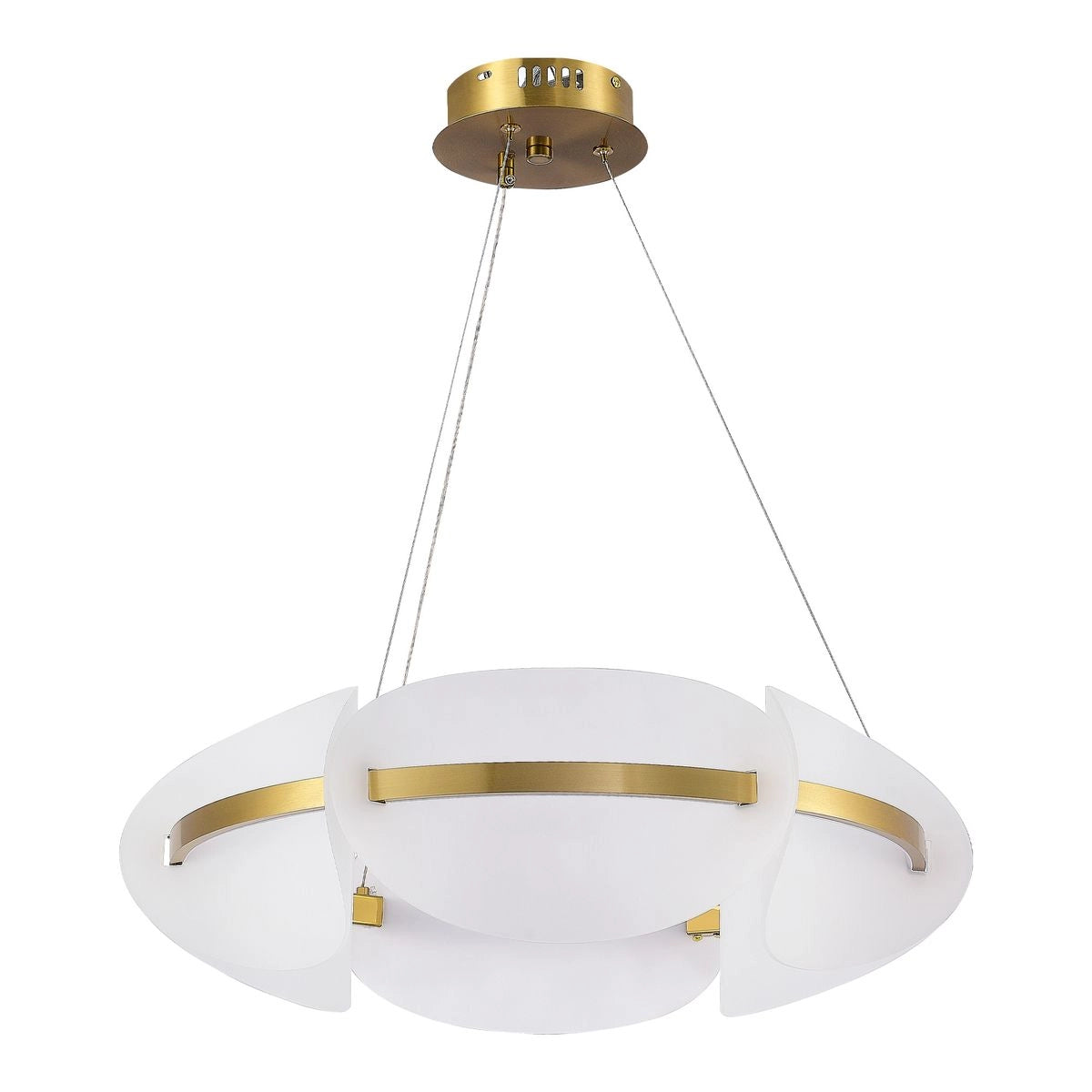 Modern Frosted Panel Chandelier