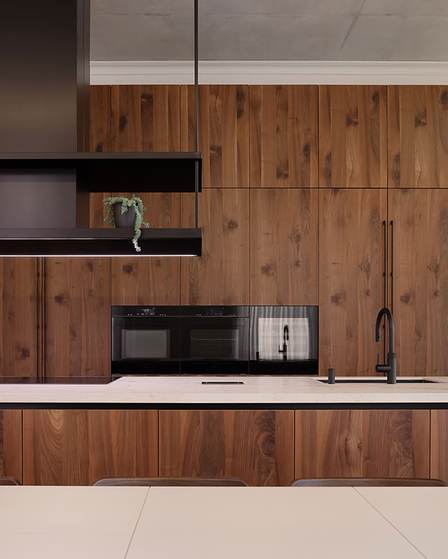 Modern Marble Island Kitchen