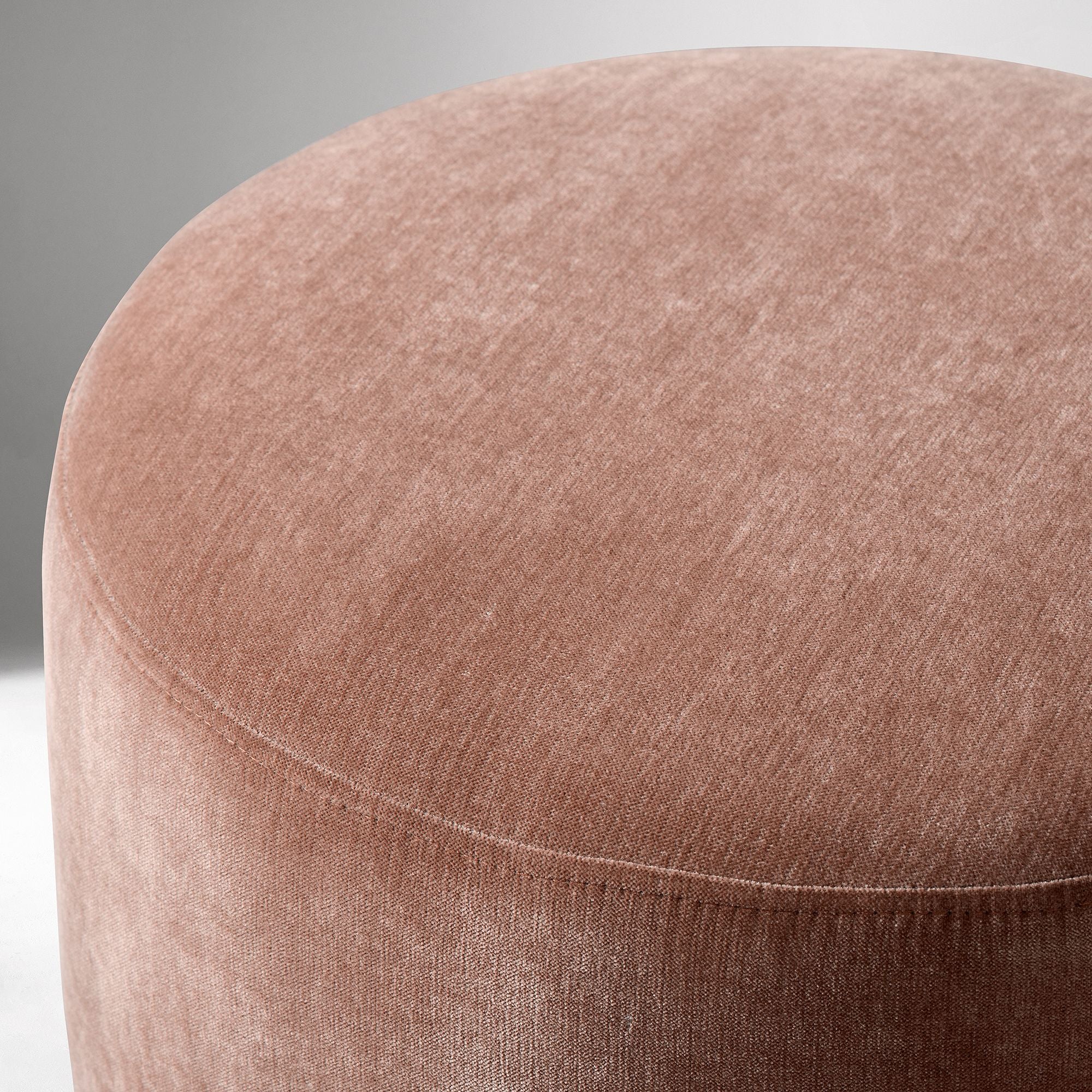 Beige Velvet Ottoman