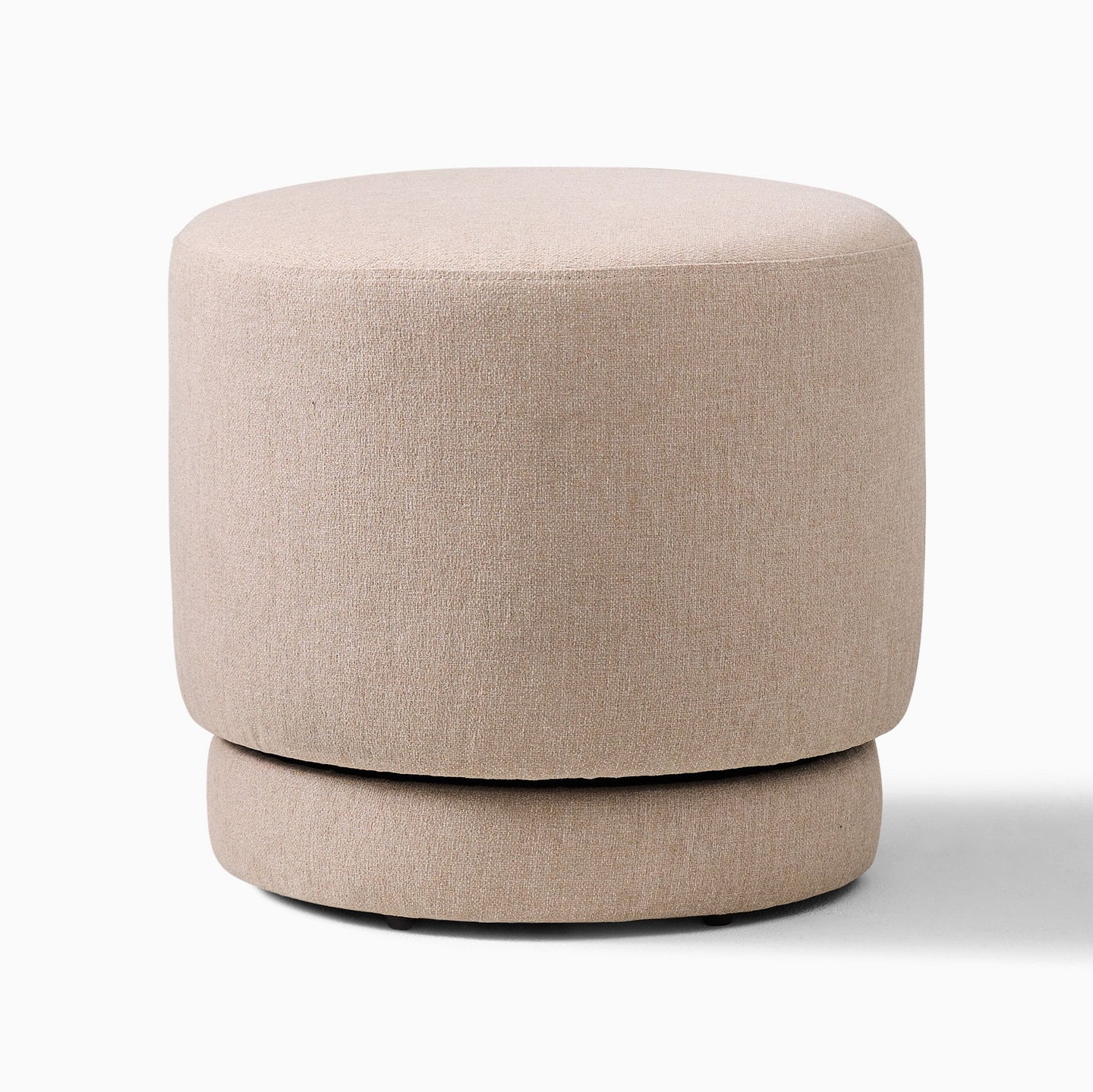 Beige Velvet Ottoman