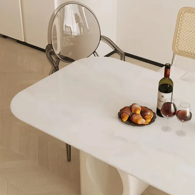 Awesome White Marble Dining Table