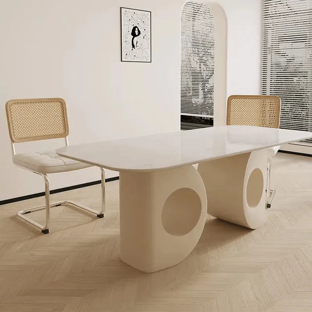 Awesome White Marble Dining Table