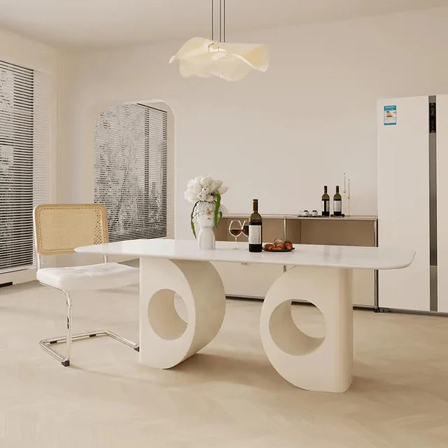 Awesome White Marble Dining Table