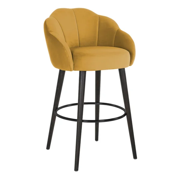 Yellow Wood Barstool
